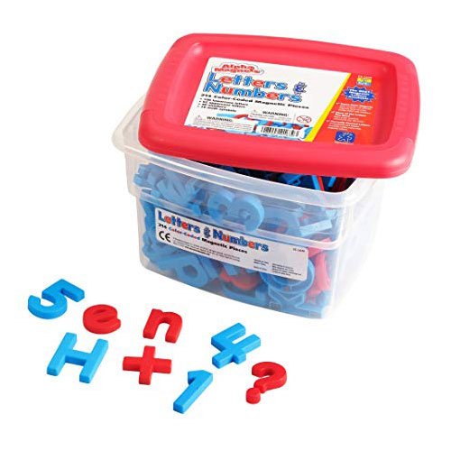 Educational-Insights-Alphamagnets-&-Mathmagnets,-Red-and-Blue,-214-Pieces