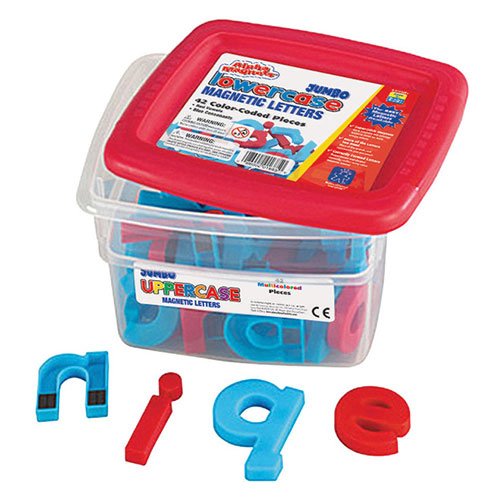 Educational-Insights-Jumbo-Lowercase-Alphamagnets,-Red-and-Blue,-42-Pieces