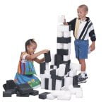 Sportime-BrickWorks-Bricks,-Set-of-100,-Black-and-White