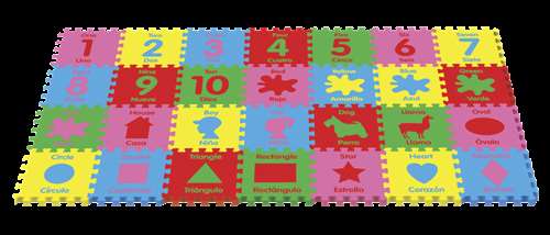 Chenille Kraft Bilingual Floor Puzzle Set, Set of 28