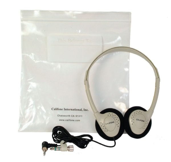 Califone CA-2 Stereo Headphones (w/ Resealable Storage Bag)