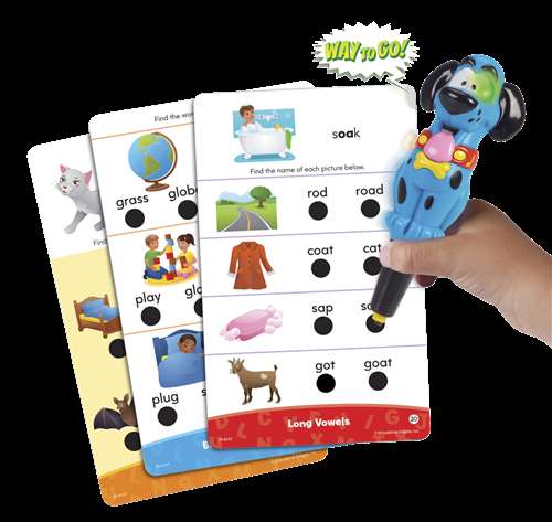 Educational Insights Phonics Fun Hot Dots Jr Set, 80 Cards and 1 Pen