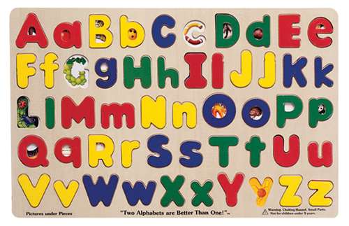 Melissa & Doug Colorful Uppercase and Lowercase Alphabet Puzzle