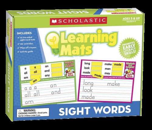 Scholastic Hands-On Learning Sight Word Mats